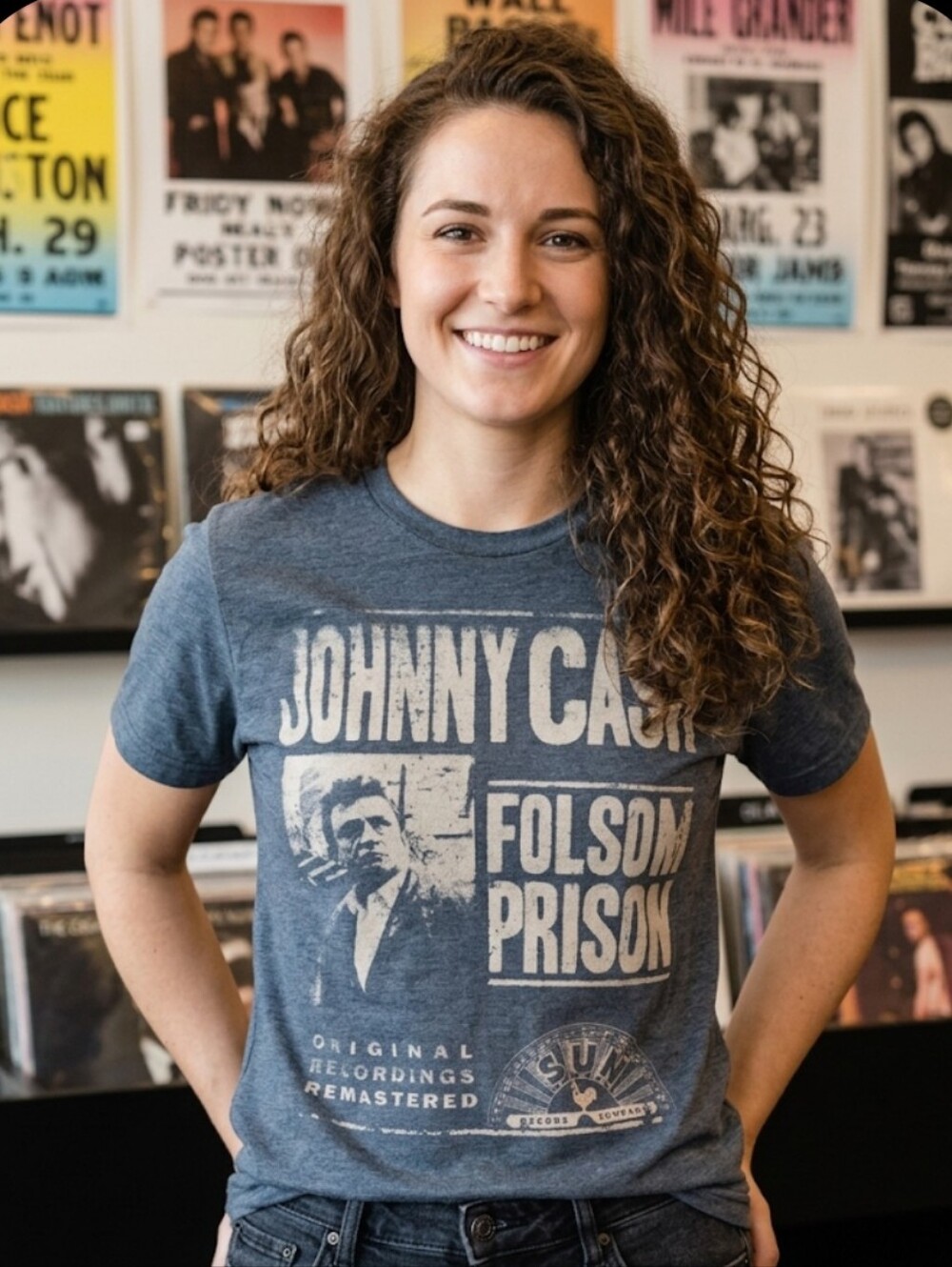 Johnny cash Folson Prison Tee Short Sleeve Small